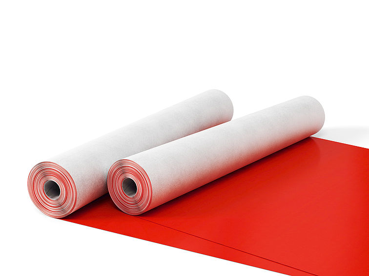 Product photo: Ampatop F Color red, coloured wind seal for façades with open gaps